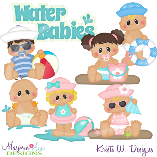 Water Babies SVG Cutting Files Includes Clipart - Click Image to Close